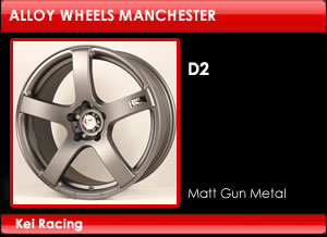 Kei Racing Alloy Wheels D2 Matt Gun Metal