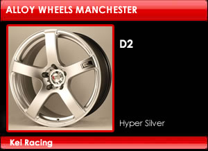 Kei Racing Alloy Wheels D2 Hyper Silver